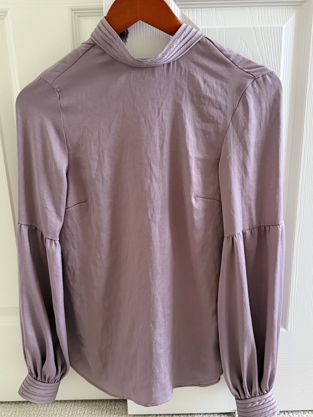 H&M Dusty Lavender Long-Sleeve Blouse